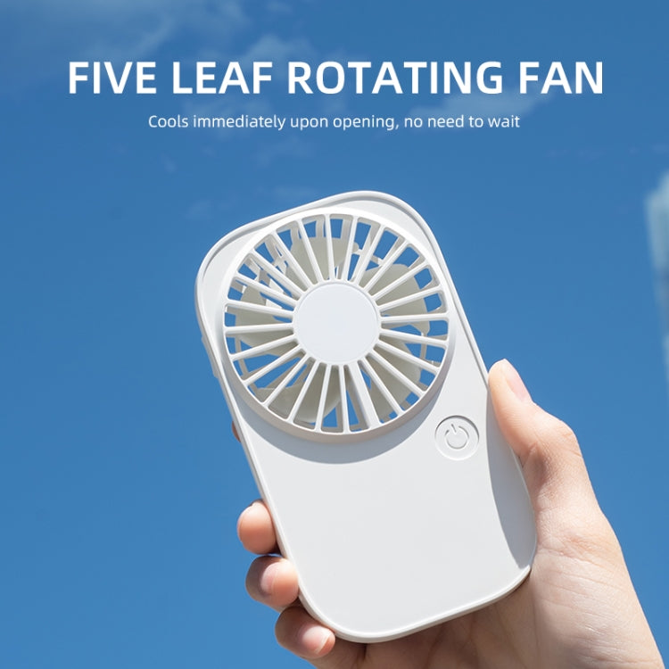 F11 Portable Rechargeable Hanging Neck Fan Cooling Handheld Fan 3 Speeds Desk Fan(White) - Electric Fans by buy2fix | Online Shopping UK | buy2fix