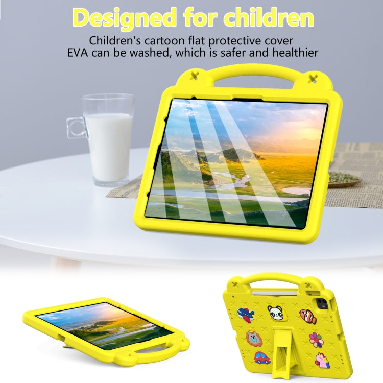 For iPad Pro 13 2024 Handle Kickstand Children EVA Shockproof Tablet Case(Yellow) - iPad Pro 13 2024 Cases by buy2fix | Online Shopping UK | buy2fix