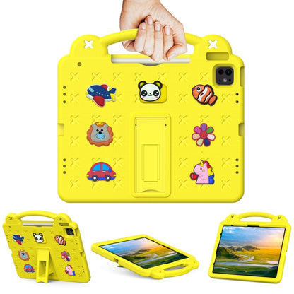 For iPad Pro 13 2024 Handle Kickstand Children EVA Shockproof Tablet Case(Yellow) - iPad Pro 13 2024 Cases by buy2fix | Online Shopping UK | buy2fix