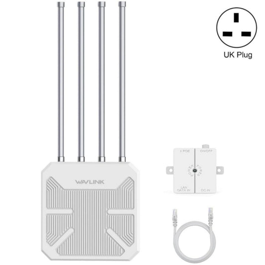 WAVLINK WN573HX3 AX3000 Waterproof Outdoor WiFi Wireless Outdoor Dual Band Router, Plug:UK Plug - Wireless Routers by WAVLINK | Online Shopping UK | buy2fix