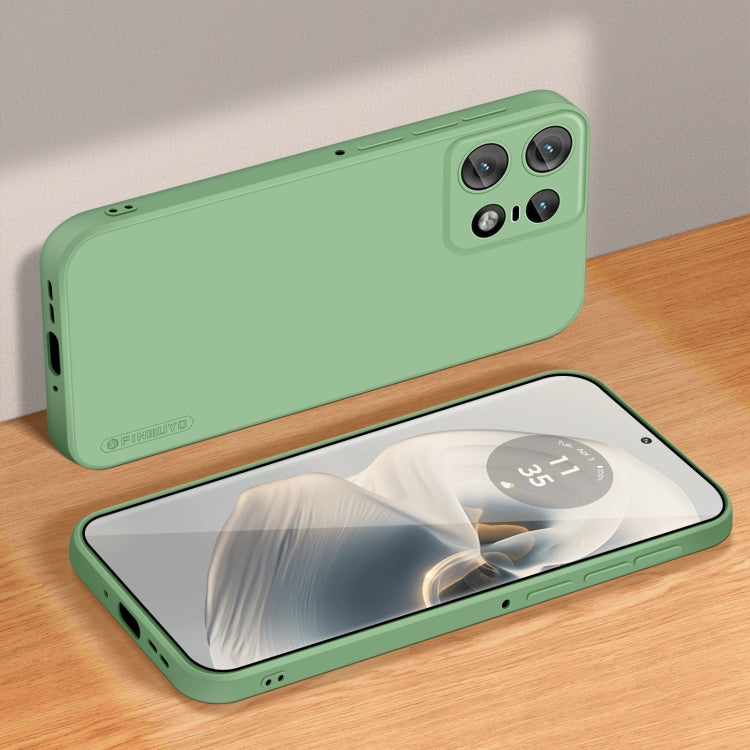 For Motorola Edge 50 Pro PINWUYO Sense Series Liquid Silicone TPU Phone Case(Green) - Motorola Cases by PINWUYO | Online Shopping UK | buy2fix