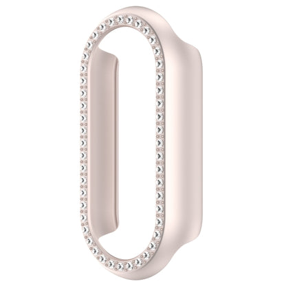 For Xiaomi Smart Band 9 NFC Diamond Half Coverage Hollow PC Watch Protective Case(Starlight) - Watch Cases by buy2fix | Online Shopping UK | buy2fix