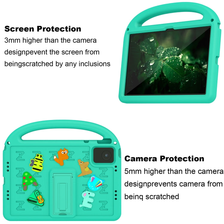 For Lenovo Tab M11 / Xiaoxin Pad 11 2024 Cartoon Sparrow EVA Shockproof Tablet Case(Glacier Green) - Lenovo by buy2fix | Online Shopping UK | buy2fix