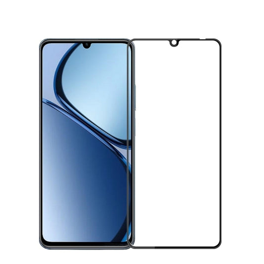 For Realme C61 / C63 PINWUYO 9H 3D Curved Explosion-proof Tempered Glass Film(Black) - Realme Tempered Glass by PINWUYO | Online Shopping UK | buy2fix