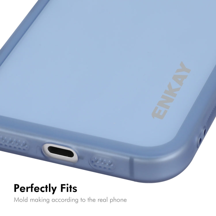 For iPhone 16 Plus ENKAY Hat-Prince Translucent Matte TPU Phone Case with Lens Film(White) - iPhone 16 Plus Cases by ENKAY | Online Shopping UK | buy2fix