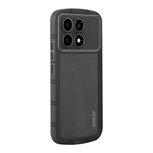 For Redmi K70 Ultra ENKAY Hat-Prince Translucent Matte TPU Shockproof Phone Case(Black) - Xiaomi Cases by ENKAY | Online Shopping UK | buy2fix