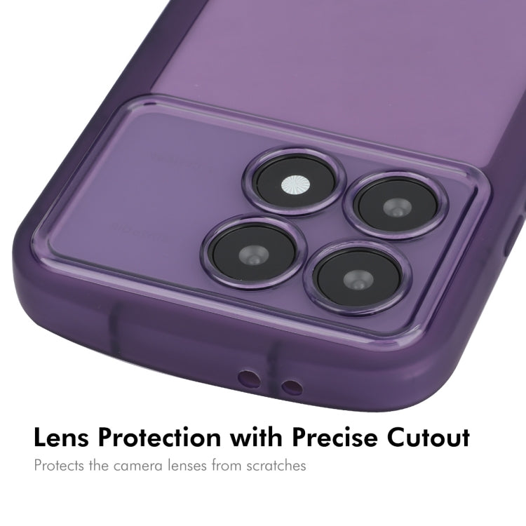 For Redmi K70 Ultra ENKAY Hat-Prince Translucent Matte TPU Phone Case + 9H Big Arc Edge Glass Film(Purple) - Xiaomi Cases by ENKAY | Online Shopping UK | buy2fix