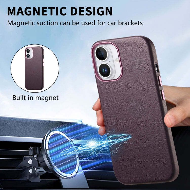 For iPhone 16 Plus Electroplated Metal Button Shockproof Phone Case(Purple) - iPhone 16 Plus Cases by buy2fix | Online Shopping UK | buy2fix