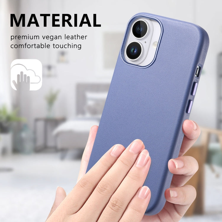 For iPhone 16 Electroplated Metal Button Shockproof Phone Case(Blue) - iPhone 16 Cases by buy2fix | Online Shopping UK | buy2fix