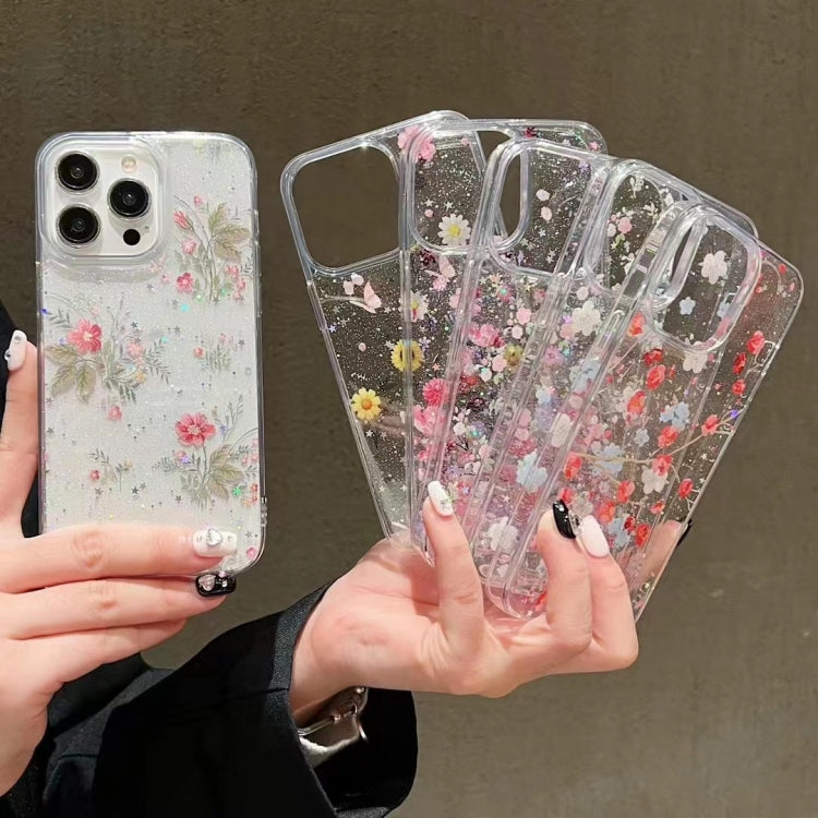 For iPhone 16 Pro Spring Garden Epoxy TPU Phone Case(F02 Spring Garden) - iPhone 16 Pro Cases by buy2fix | Online Shopping UK | buy2fix