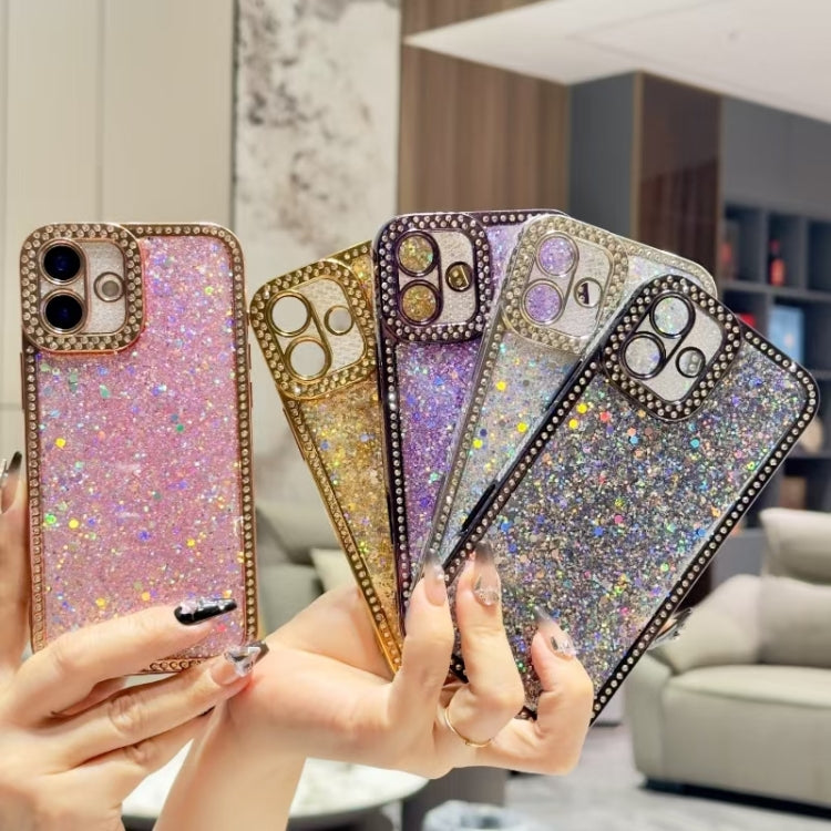 For iPhone 16 Pro Diamond Glitter Sequins TPU Phone Case(Gold) - iPhone 16 Pro Cases by buy2fix | Online Shopping UK | buy2fix