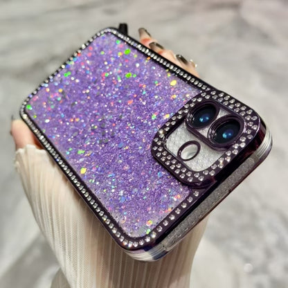 For iPhone 16 Pro Max Diamond Glitter Sequins TPU Phone Case(Black) - iPhone 16 Pro Max Cases by buy2fix | Online Shopping UK | buy2fix