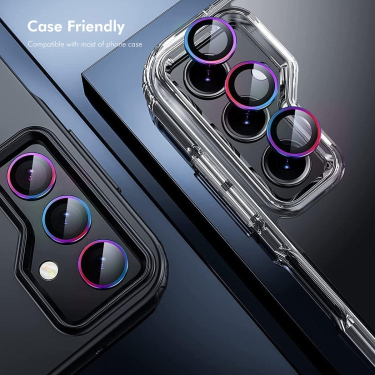 For OPPO Reno12 Global ENKAY Hat-Prince 9H Rear Camera Lens Aluminium Alloy Tempered Glass Film(Black) - Reno12 Tempered Glass by ENKAY | Online Shopping UK | buy2fix