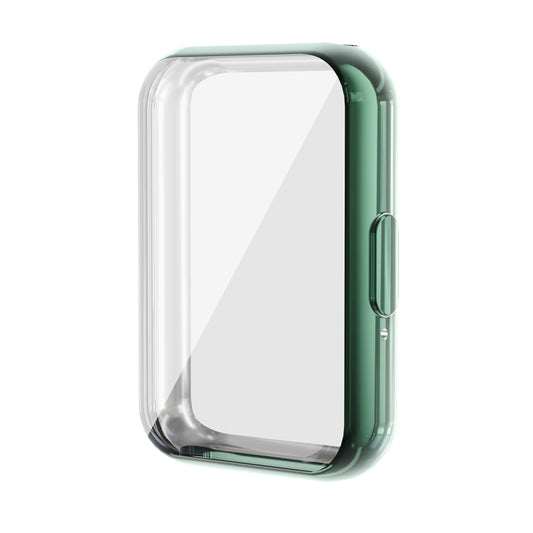 For Samsung Galaxy Fit3 ENKAY Hat-Prince Full Coverage Electroplated Soft TPU Case with Screen Protection(Dark Green) - Watch Cases by ENKAY | Online Shopping UK | buy2fix