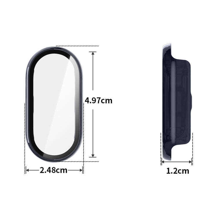 For Xiaomi Smart Band 9 / 9 NFC ENKAY Hat-Prince PC Frame Watch Protective Case with Tempered Film(Transparent) - Watch Cases by ENKAY | Online Shopping UK | buy2fix