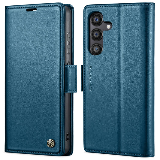 For Samsung Galaxy S24 FE 5G CaseMe 023 Butterfly Buckle Litchi Texture RFID Anti-theft Leather Phone Case(Blue) - Galaxy S24 FE 5G Cases by CaseMe | Online Shopping UK | buy2fix