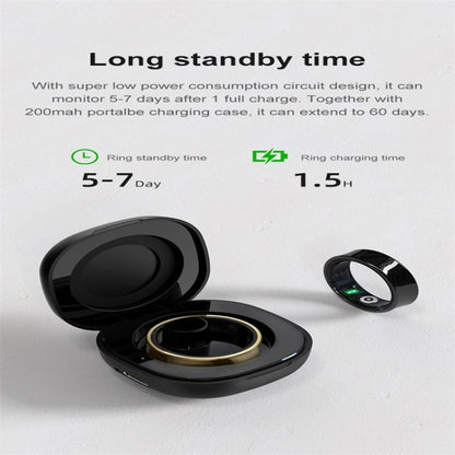 R09 SIZE 13 Smart Ring, Support Heart Rate / Blood Oxygen / Sleep Monitoring / Multiple Sports Modes(Black) - Smart Rings / Smart Telephones by buy2fix | Online Shopping UK | buy2fix