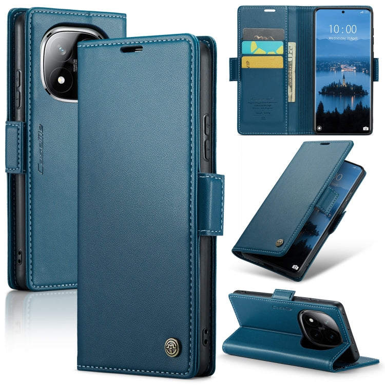 For Redmi Note 14 Pro 5G CaseMe 023 Butterfly Buckle Litchi Texture RFID Anti-theft Leather Phone Case(Blue) - Note 14 Pro Cases by CaseMe | Online Shopping UK | buy2fix