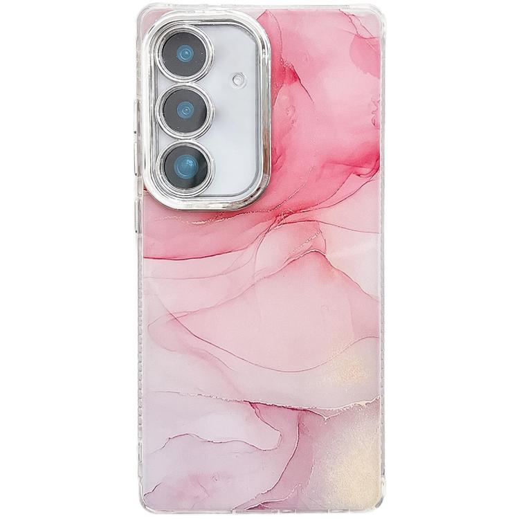 For Samsung Galaxy S25+ 5G Electroplated Marble Texture Phone Case(Pink M2) - Galaxy S25+ 5G Cases by buy2fix | Online Shopping UK | buy2fix