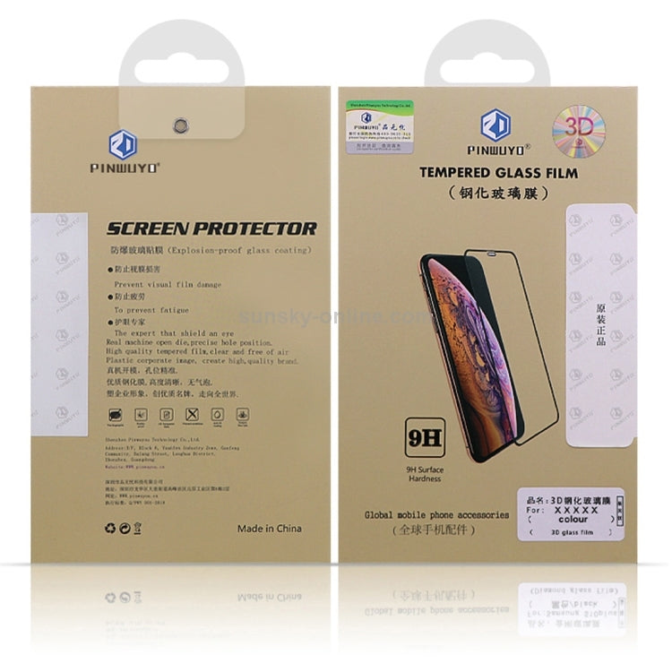 PINWUYO 9H 3D Curved Tempered Glass Film for Huawei Honor 20(black) - Honor Tempered Glass by PINWUYO | Online Shopping UK | buy2fix