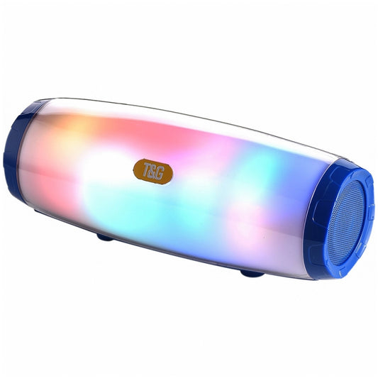 T&G TG165 5W*2 Portable Wireless Speaker Speaker With Dancing LED Flashing Light Mp3 AUX USB FM Radio Stereo Subwoofer(Blue) - Desktop Speaker by T&G | Online Shopping UK | buy2fix