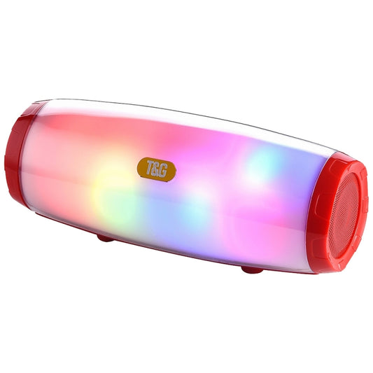 T&G TG165 5W*2 Portable Wireless Speaker Speaker With Dancing LED Flashing Light Mp3 AUX USB FM Radio Stereo Subwoofer(Red) - Desktop Speaker by T&G | Online Shopping UK | buy2fix