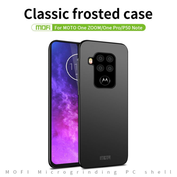 For MOTO P50 Note / One ZOOM MOFI Frosted PC Ultra-thin Hard Case(Blue) - Motorola Cases by MOFI | Online Shopping UK | buy2fix