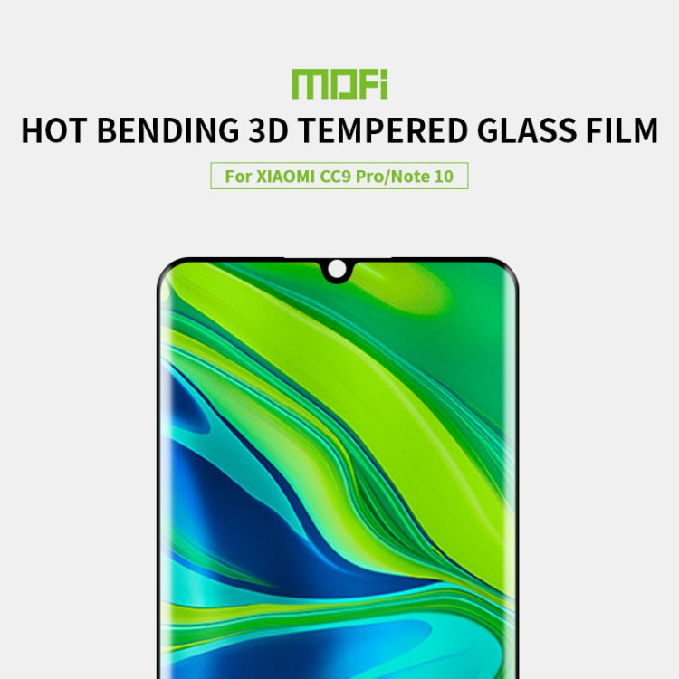 For Xiaomi CC9 Pro / Xiaomi Note10 MOFI 9H 3D Explosion Proof Thermal Bending Full Screen Covered With Tempered Glass Film(Black) -  by MOFI | Online Shopping UK | buy2fix