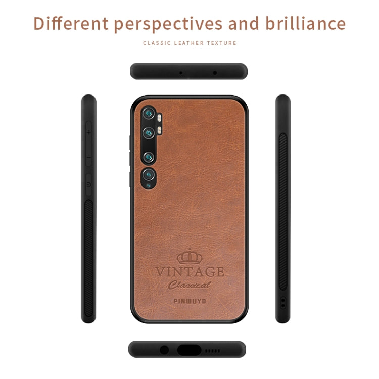 For Xiaomi Mi CC9 Pro / Note10 PINWUYO Pin Rui Series Classical PU Leather + PC + TPU Anti-fall All-inclusive Case (Brown) - Xiaomi Cases by PINWUYO | Online Shopping UK | buy2fix