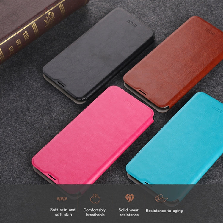 For Xiaomi Mi CC9 Pro / Mi Note10 / Mi Note10 Pro MOFI Rui Series Classical Leather Flip Leather Case With Bracket Embedded Steel Plate All-inclusive(Blue) - Xiaomi Cases by MOFI | Online Shopping UK | buy2fix