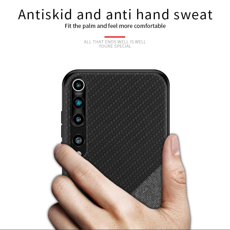 For Xiaomi 10 / 10pro PINWUYO Rong Series  Shockproof PC + TPU+ Chemical Fiber Cloth Protective Cover(Black) - Xiaomi Cases by PINWUYO | Online Shopping UK | buy2fix