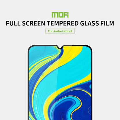 For Xiaomi Redmi Note 9 MOFI 9H 2.5D Full Screen Tempered Glass Film(Black) -  by MOFI | Online Shopping UK | buy2fix