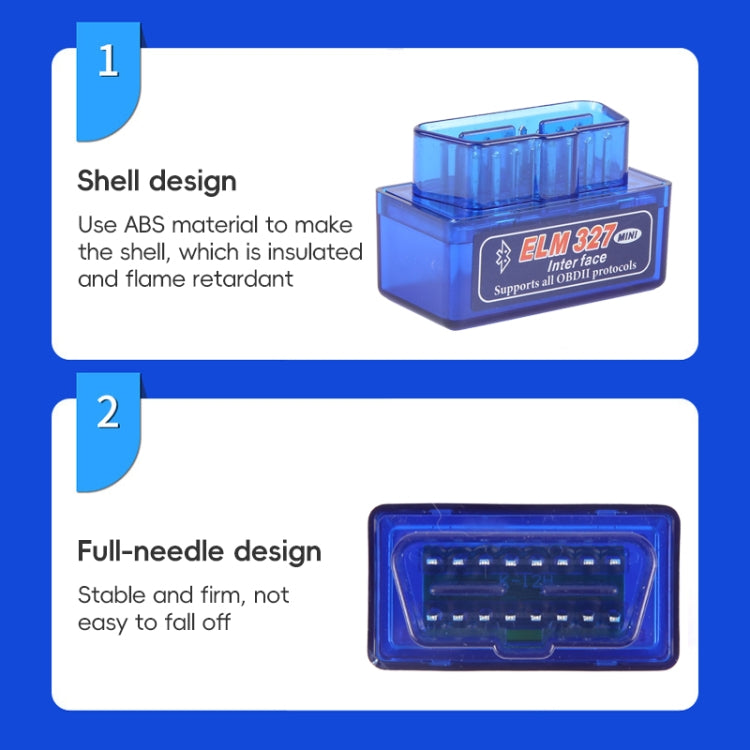 New OBD V2.1 mini ELM327 OBD2 Bluetooth Auto Scanner OBDII 2 Car ELM 327 Tester Diagnostic Tool for Android Windows Symbian - Code Readers & Scan Tools by buy2fix | Online Shopping UK | buy2fix