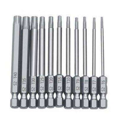 11pcs / Set 75mm Plum Blossom Hollow Bit Multifunctional Peeling Bit Set - Screwdriver Tools by buy2fix | Online Shopping UK | buy2fix