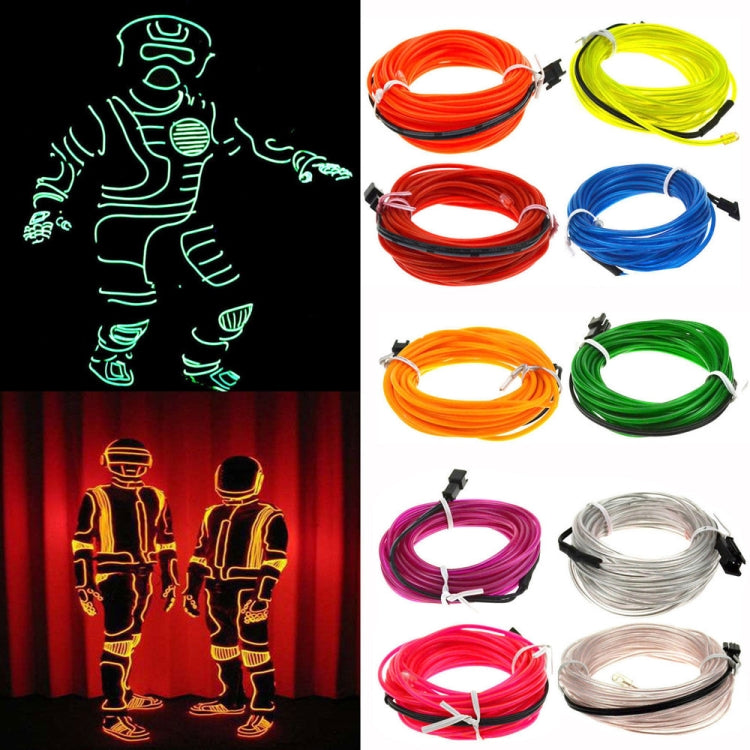 Flexible LED Light EL Wire String Strip Rope Glow Decor Neon Lamp USB Controlle 3M Energy Saving Mask Glasses Glow Line F277(Lemon Yellow Light) - Stage Lighting by buy2fix | Online Shopping UK | buy2fix