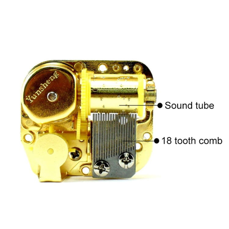 Eight-tone Gold-plated Bar Repair Parts DIY Sky City Paperback Music Box(My Heart Will Always Be) - Music Box by buy2fix | Online Shopping UK | buy2fix