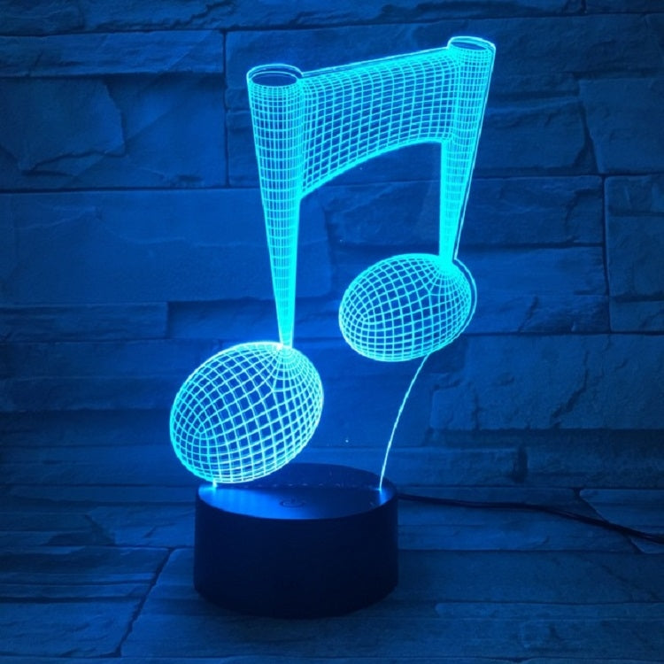 Music Note 3D Visual Light Touch Colorful Changing Decorative Table Lamp LED Night Light - Novelty Lighting by buy2fix | Online Shopping UK | buy2fix