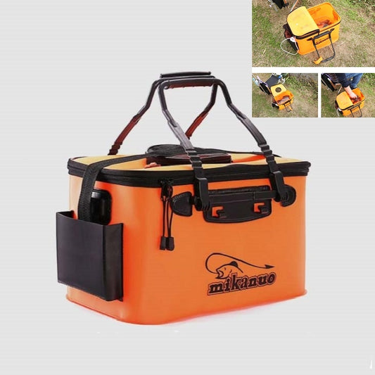 Thickened Multifunctional Folding Live Fish Box Fishing Bucket, Size:50 cm (with Handle and Side Pocket) - Storage Boxes & Storage Bags by buy2fix | Online Shopping UK | buy2fix