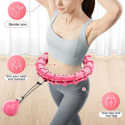 Smart Thin Waist Ring Women Will Not Fall Off Detachable Abdominal Ring Fitness Equipment, Size: 12 Knots(Coral Pink) - Fitness Circles by buy2fix | Online Shopping UK | buy2fix