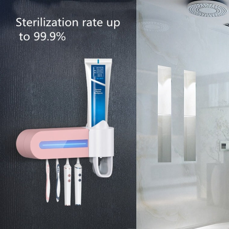 Smart Toothbrush Sterilizer UV Sterilization Electric Wall-mounted Toothbrushing Cup Rack(White) - Toothbrush Sanitizer by buy2fix | Online Shopping UK | buy2fix