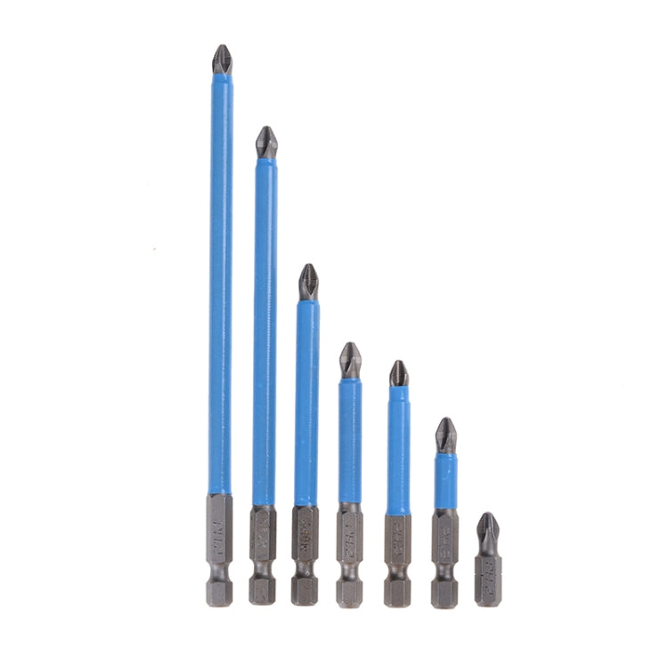 7 PCS PH2 Anti Slip Magnetic Cross Electric Drill Bits Screw Nozzle Taper Corrector 25mm 50mm 65mm 70mm 90mm 127mm 150mm - Screwdriver Tools by buy2fix | Online Shopping UK | buy2fix