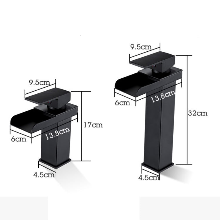 Bathroom Wide Mouth Faucet Square Sink Single Hole Basin Faucet, Specification: HT-81567 Wide Mouth High Type - Faucets & Accessories by buy2fix | Online Shopping UK | buy2fix