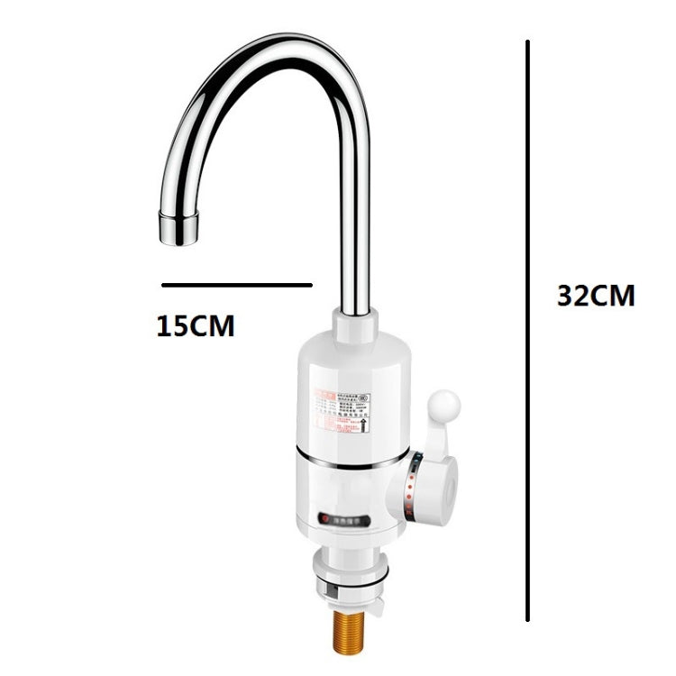 Digital Display Electric Heating Faucet Instant Hot Water Heater CN Plug Lamp Display Elbow - Faucets & Accessories by buy2fix | Online Shopping UK | buy2fix