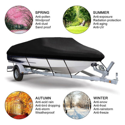 210D Waterproof Boat Cover Speedboat Towed Fishing V-Shaped Boat Cover Rain And Sun Protection Cover, Specification:  17-19FT 600x310cm - Marine Accessories & Parts by buy2fix | Online Shopping UK | buy2fix