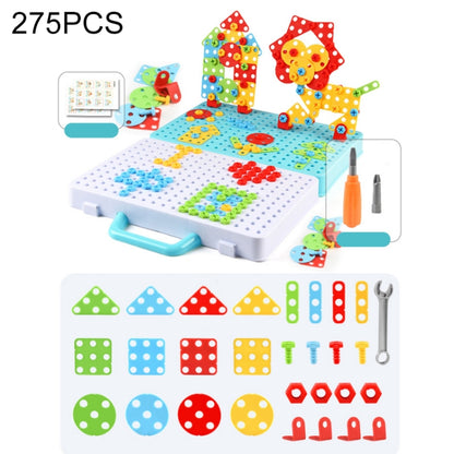 Children Screw-Tightening Electric Drill Toy Manual Assembly Toolbox, Style: 3D + Manual Drill (275 PCS) - DIY Developmental Toys by buy2fix | Online Shopping UK | buy2fix
