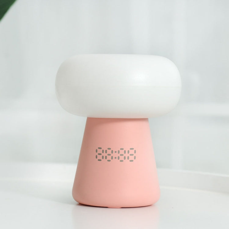 XYD-055 Cloud Mushroom USB Clock Night Light Sleep Timer Remote Control Bedside Lamp, Light color: Remote Control Type Pink - Night Lights by buy2fix | Online Shopping UK | buy2fix