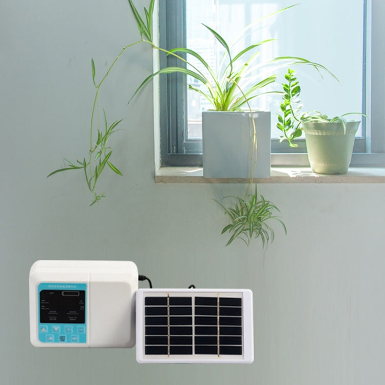 G89456 Solar Intelligent Voice Timing Automatic Flower Watering Device Lazy Plant Dripper, Specification: Single Pump 15 Sets(White) - Watering & Irrigation by buy2fix | Online Shopping UK | buy2fix