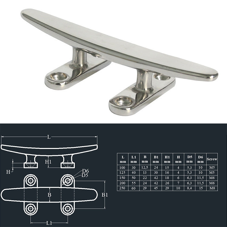 316 Stainless Steel Light-Duty Flat Claw Bolt Speedboat Yacht Ship Accessories, Specification: 100mm 4inch - Marine Accessories & Parts by buy2fix | Online Shopping UK | buy2fix