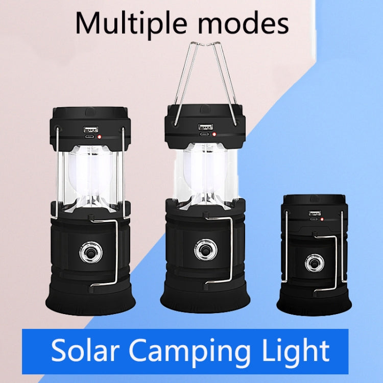 5803 Solar Camping Lamp Outdoor LED Emergency Portable Light Support USB Output(Red) - Camping Lighting by buy2fix | Online Shopping UK | buy2fix