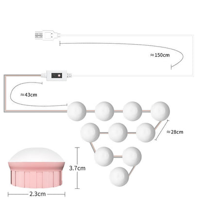 LED Makeup Lamp Mirror Front Beauty Fill Light Hand Sweep Sensation Lamp, Power source: 14 Bulbs - Sensor LED Lights by buy2fix | Online Shopping UK | buy2fix